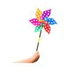 Colorful Polka Dot & Stripe Sequin Pinwheel Toy for Kids - Outdoor Fun