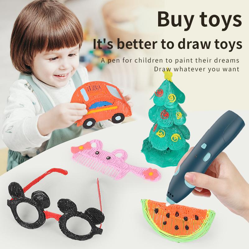 3D Printing Pen Wireless Low Temperature Graffiti Pen Children's Painting Pen DIY Creative Toy 3D Pen