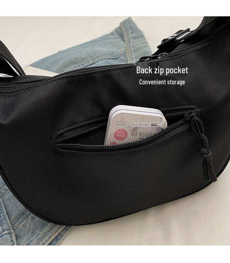 Trendy Korean-Style Nylon Crossbody Dumpling Bag for Women