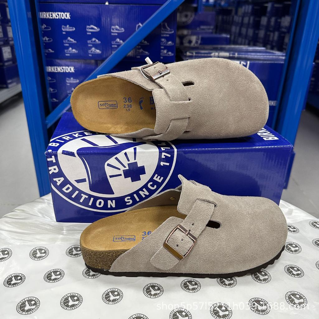 Boken Schuhe, Zehenkappen, Hausschuhe, Echtes Rindsleder, Kork, Retro Dicke Sohle, Japanischer Stil, Hässlich und Niedlich, Coole Outdoor-Hausschuhe