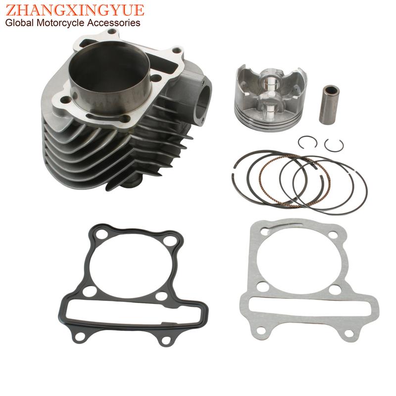 Scooter 63mm 4 Valve 4V Racing Big Bore Cylinder Kit For GP110 GY6 125cc 150cc Upgrade To 200cc 152QMI 157QMJ 4T