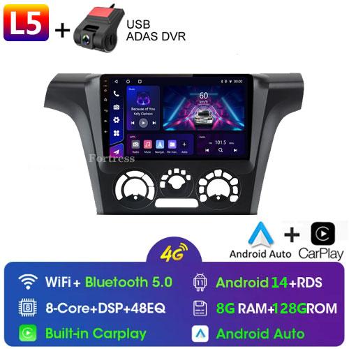 2 Din Android 12 Car Radio For Mitsubishi Outlander 1 2002-2008 Multimedia Video Player GPS Navigation Carplay Split Screen DVD