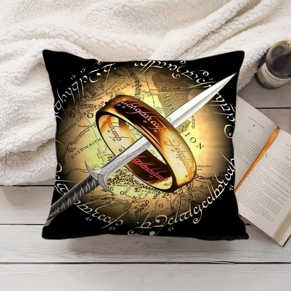 L-Lords Of The R-Rings Cushion Cover Soft Short Plush Pillow Cover Smooth Cozy Texture Aesthetic Cushion Case Home Decor