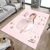 1PC Little Girl,balloon Star Non-Slip Floor Carpet Compatible for Office&Living Room&Bedroom&Dining Room - Weave Machine-G0312