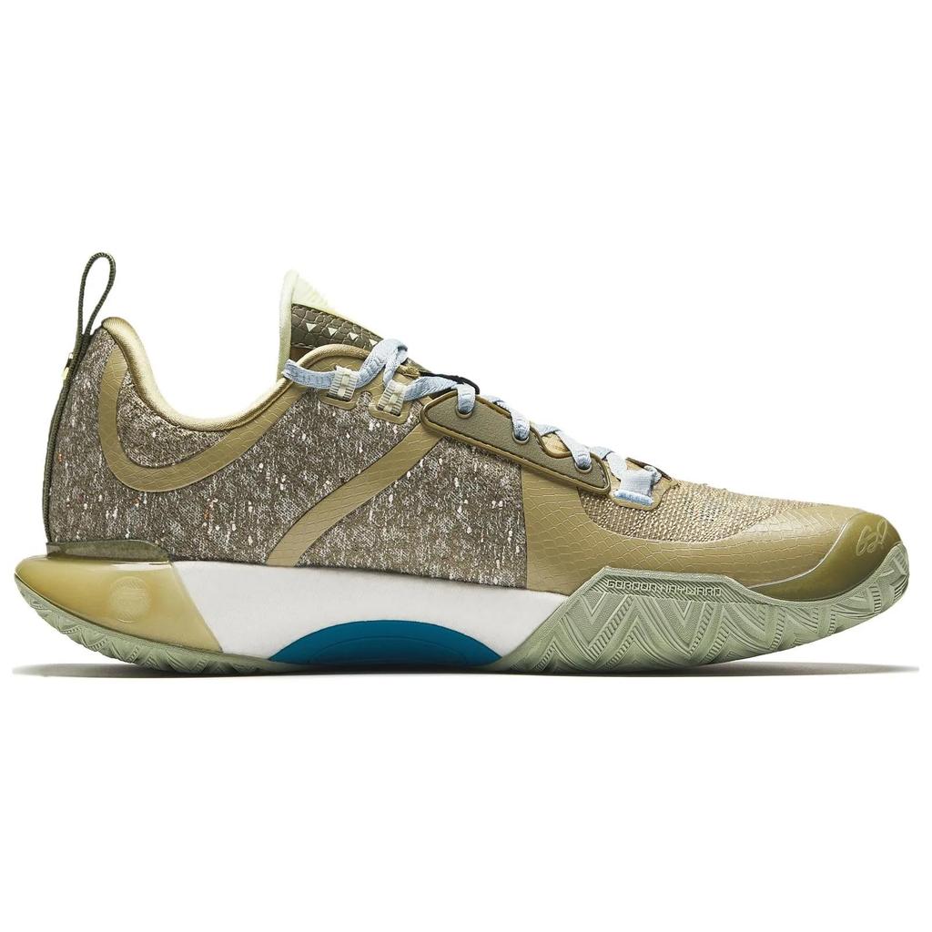 Anta GH5 Cushioning Rebound Low top Basketball Shoes Men's Blue Green (Unisex) Basketball Shoes 112431115 1