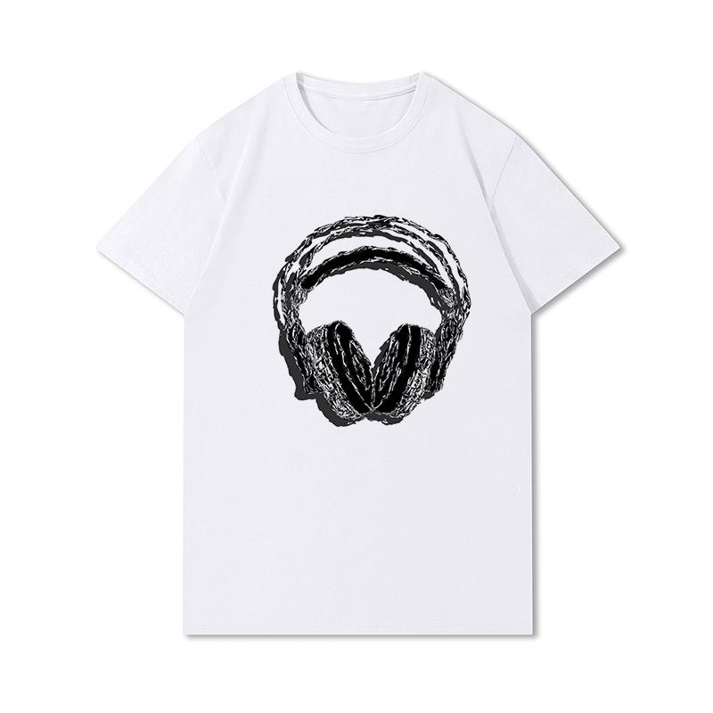 S-3XL 100 Fantasie Harajuku Grafica Estiva Bianca Magliette Donna Stampate Casual Maniche Corte Top Girocollo