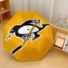 Pittsburgh Penguins Print Auto 8?Ribs Folding Umbrella Wind Resistant Lightweight Automatic Umbrella For Daily Travel