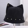 New fashion rivets decorated with a new sweet and cool wind small brim basin hat outdoor vacation street shot temperament bucket hat