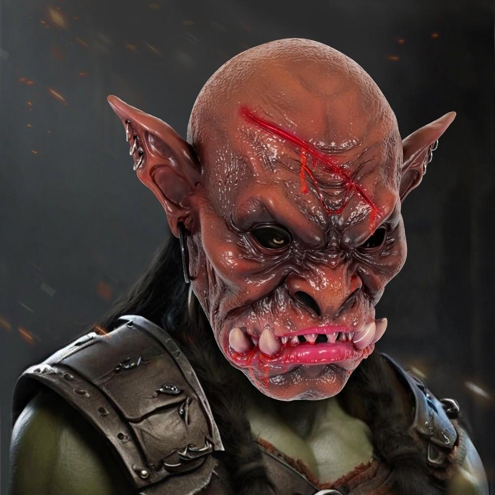 Strašidelná Hororová Maska Ručně Malovaná Maska Ducha Líčení Kostým Kostýmová Maska Halloweenská Párty