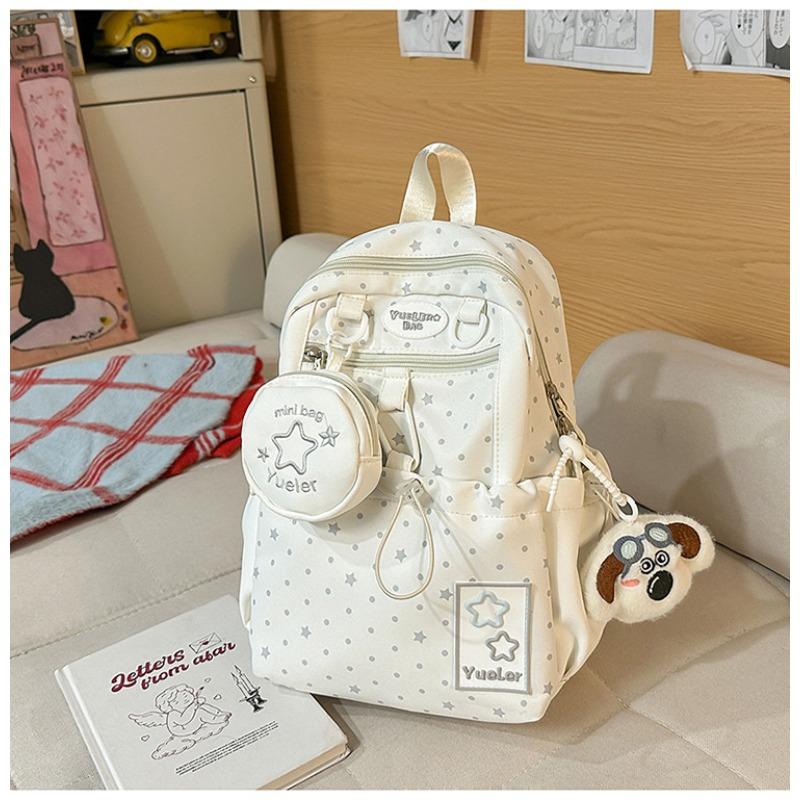 Japanese Ins Wind Star Backpack High Value Sweet Girl Backpack Large Capacity Light Student Backpack