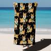 1PC Shiba Inu Cute Dogs paint Towel for family friends Gifts Quick-Dry Beach Towel For Yoga Tourism Beach GYM Camping Swimming