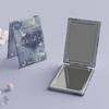 PU Folding  Makeup Mirror Foldable Rectangle Pocket Mirror Foldable Cosmetic Mirror  Vanity Tools