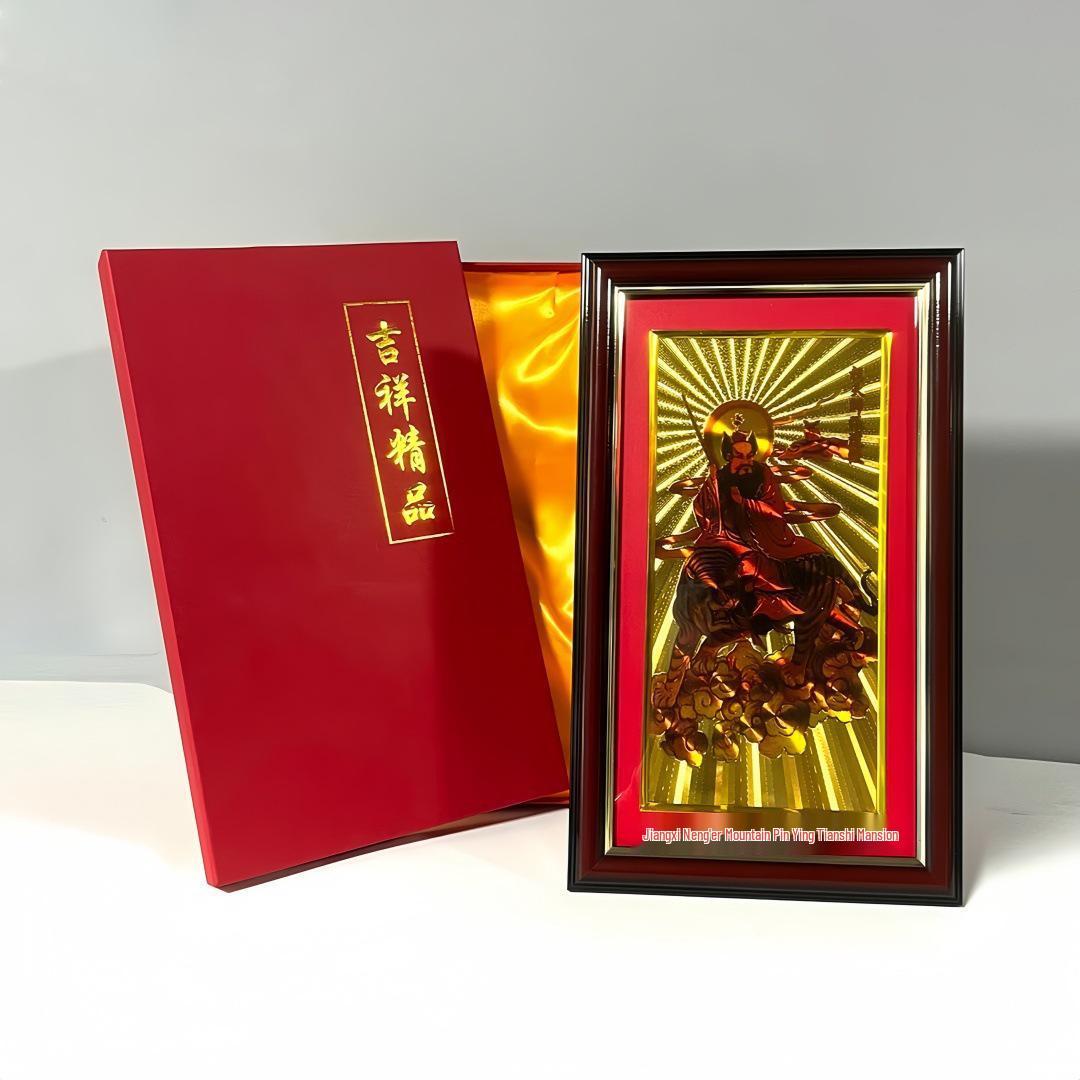 

In Stock: Tianshi Mansion Exquisite Wall Painting for Living Room Entrance, Includes Gift Box 20x34 cm