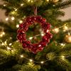 Festive Door And Window Ornament Christmas Tree Bell Pendant with Lanyard, Ring Hanging Decoration for Holiday Home Decor, Metal Multicolored