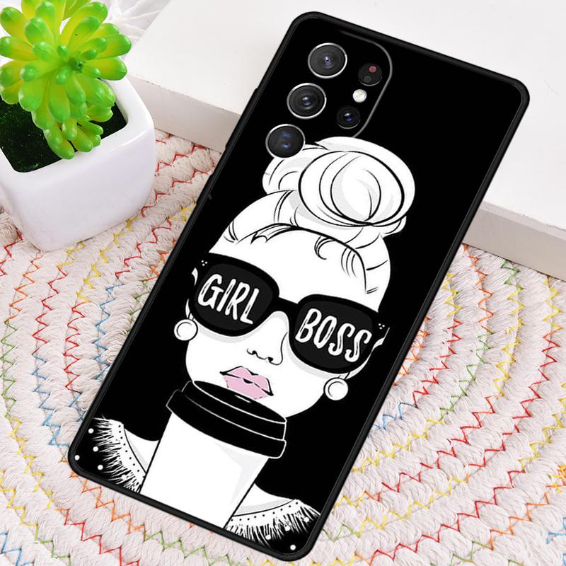 Princess Female Boss Coffee Soft Phone Case For Samsung Galaxy Note 10 Pro S26 S25 S24 S23 S22 Ultra Plus S21 FE S20 Cover