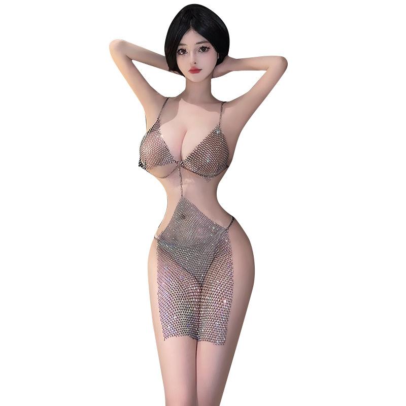 Sexy unterwäsche Sexy hosenträger einteiliges perspektive Helle nachtclub mädchen kleid Uniform anzug
