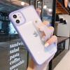 Candy color frame transparent TPU mobile phone case, suitable for 13pro Apple xsmax mobile phone case XR with wrist strap 12p.