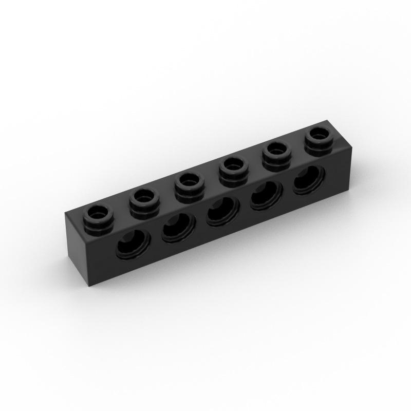 100pcs Technology 3894 Brick 1x6 with Hole Thick Bricks Model Building Blocks Compatible Accessories Parts Mechanical Science