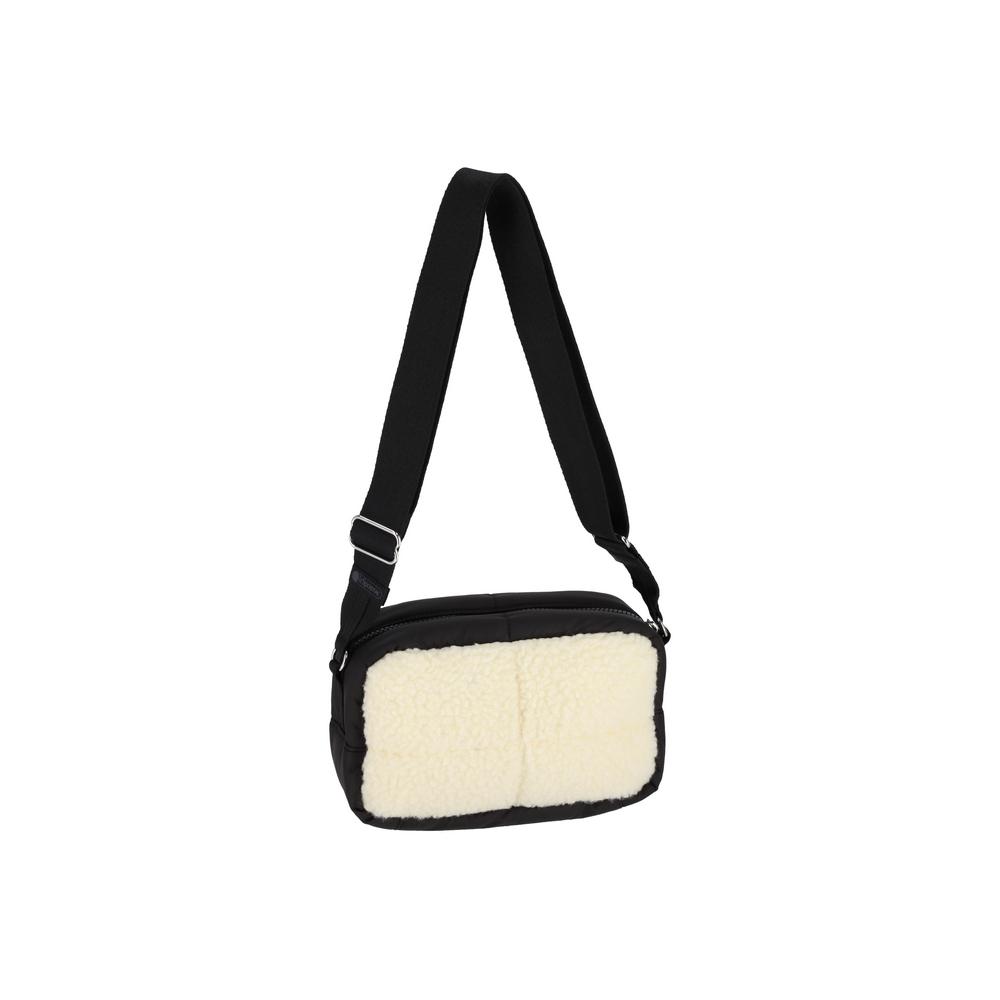 Lesportsac Cream Vegan Sherpa Puppy Cube Crossbody [3976.E979]
