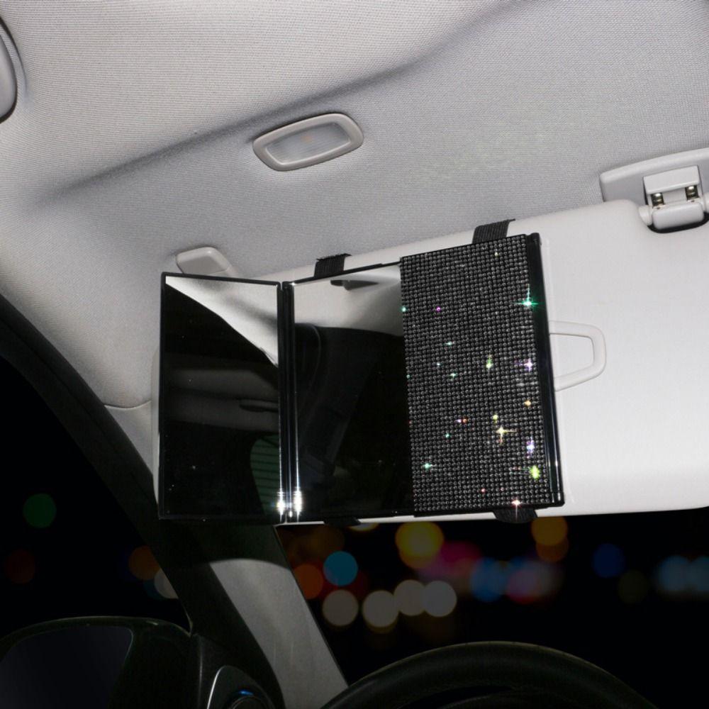 Foldable Sun Visor Cosmetic Mirror Ultra-thin Car Makeup Mirror  Decorative