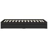 Bed Frame with Drawers Black 75x190 cm Particleboard