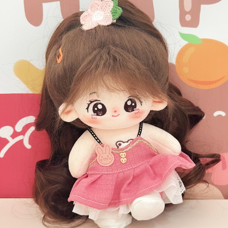 20 cm Idol Docka Gosedjur Bomull Stjärna Dockor Kawaii Gosedjur Baby Gosedjur björn hängselkläder Inga Attribut Dockor Leksaker Barn Samling Gåva