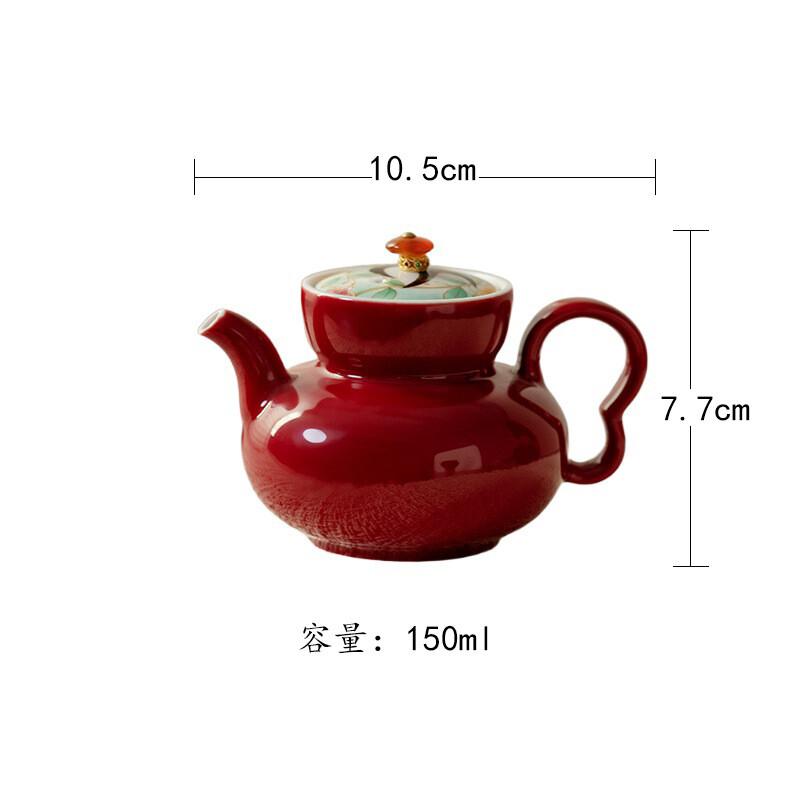 

150ml Hand-painted Flower And Swallow Teapot Creative Tea Infuser Pot Tea Brewing Kettle With Strainer Cha Supplies Ornaments