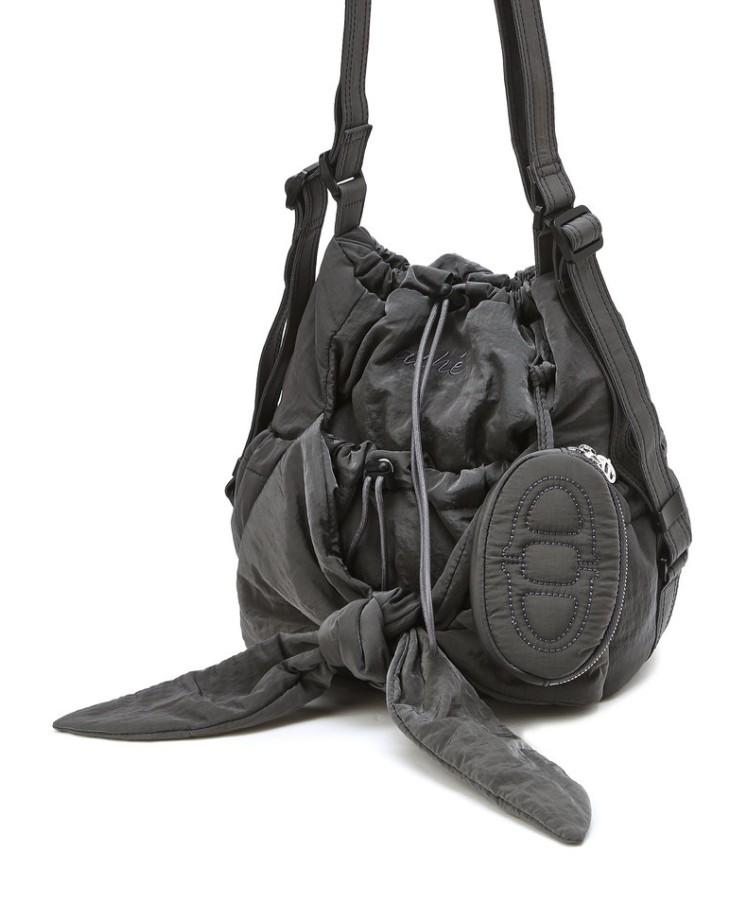 Athe Vanessabruno [Ruban] Dark Gray Ribbon Backpack And Shoulder Bag Mini Aaba5F941G3
