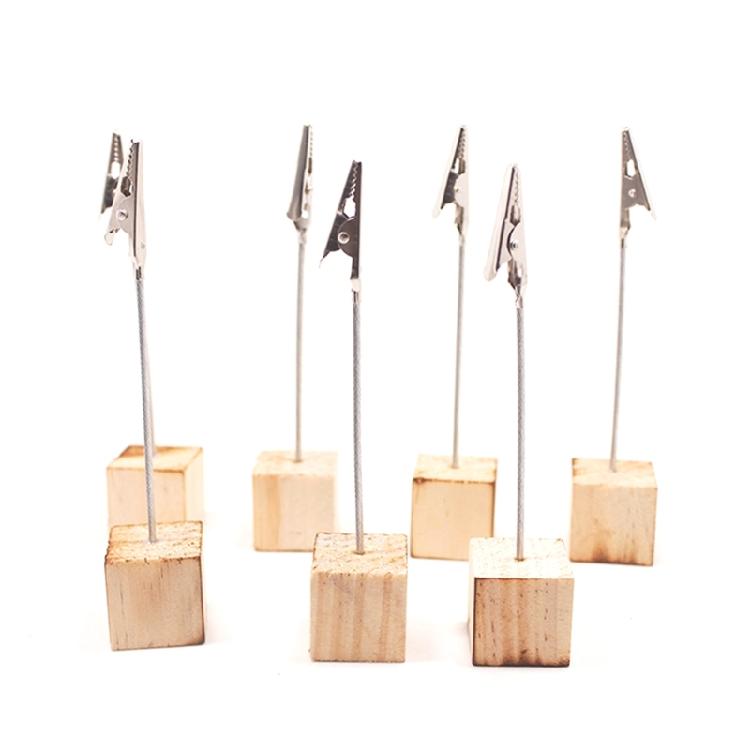 20 Pieces Name Card Holder with Clip Photo Holder Place Card Holder Photo Stand Memo Holder for Business Cards