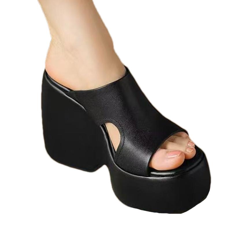 Fashion Super-high Heels Women's Platform Slippers Designer Heeled Shoes Summer Fashion Wedges Pumps 2025 Trend New Sandalias De Mujer
