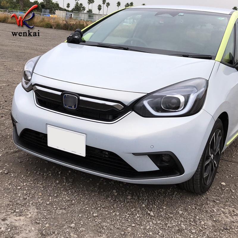 Accessories For   Honda Fit Jazz Front Radiator Racing Grille Frame Garnish Trim ABS 1PC Bright black
