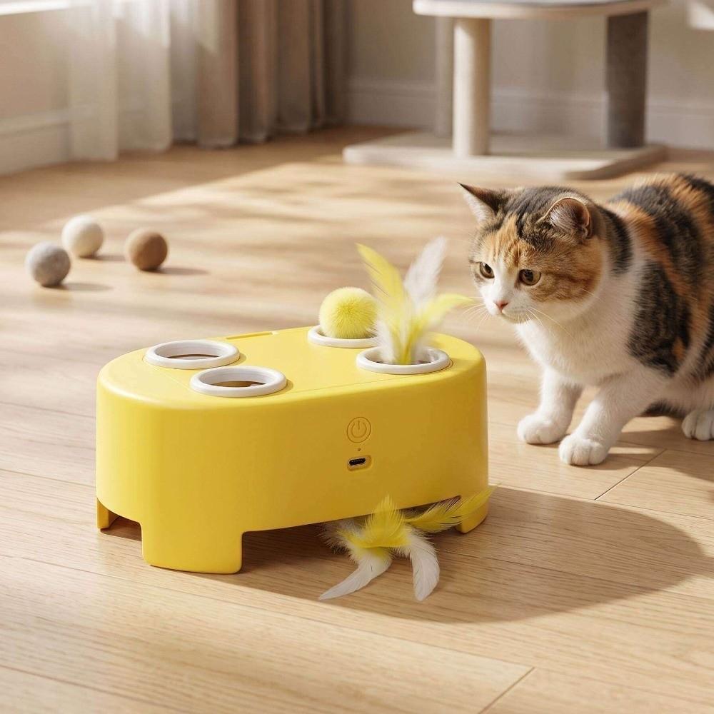 Rechargeable Smart Cat Toys Electric Cat Chase Game Toy New Automatic Pop-Up Toy Pet Supplies