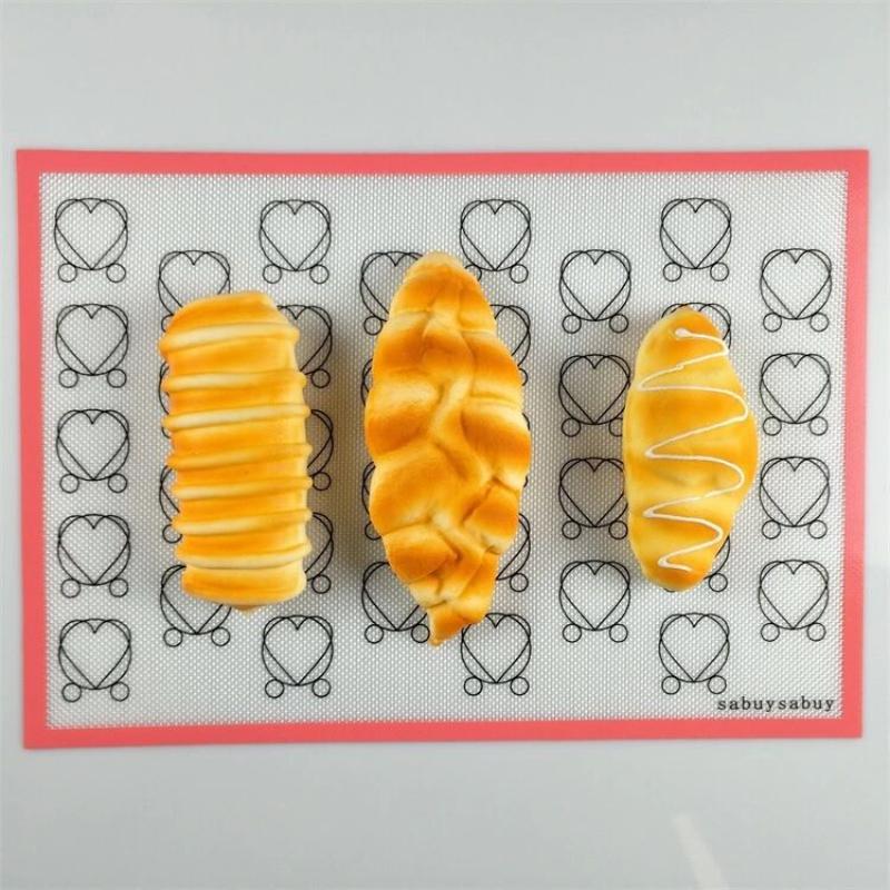 Silicone Baking Mat With Heart Shaped Pattern For Oven, Non Stick Reusable Bakeware Sheet Liner For Make Macaron, Cookie, Pastry