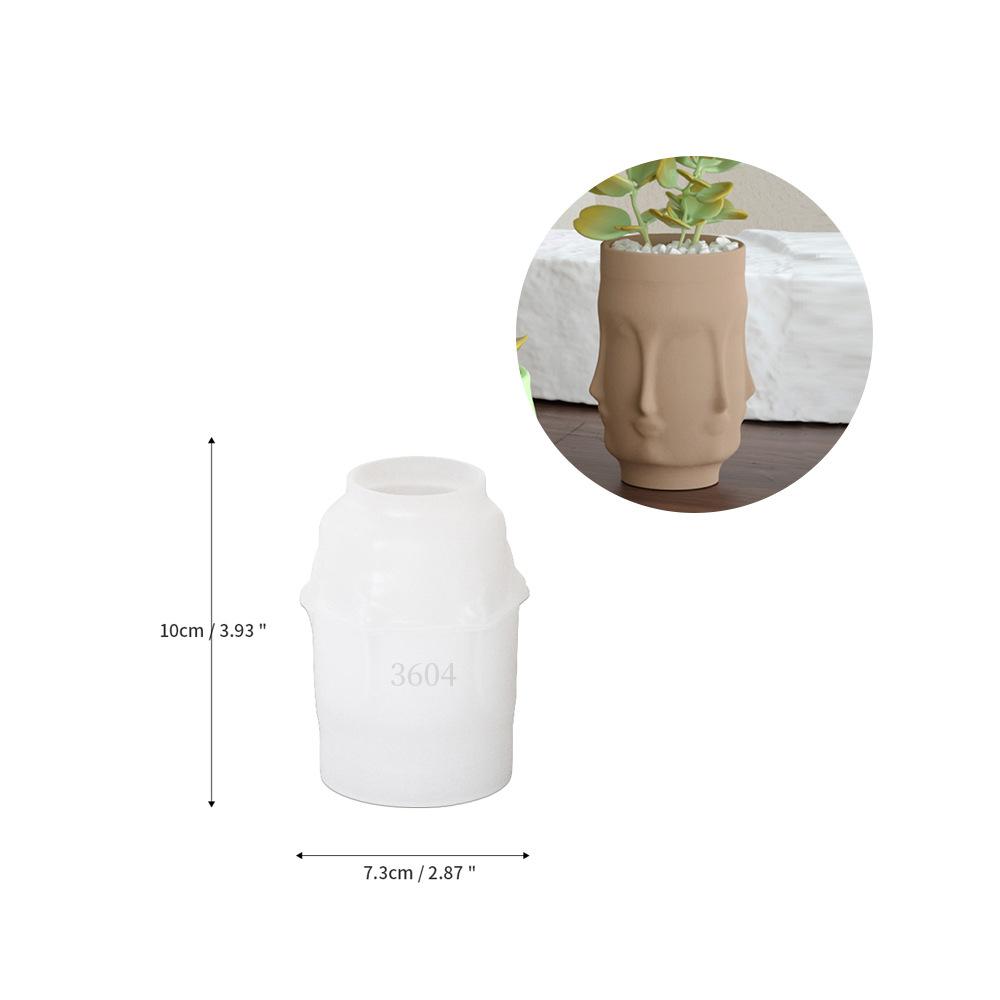 Face Silicone Candle Holder Mold Diy Cement Candle Holder Tank Concrete Succulent Flower Pot Mold Gypsum Mold