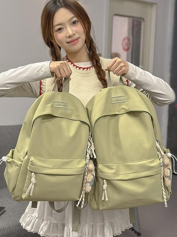 Minimalist Nylon Student Backpack With Design For School And Travel