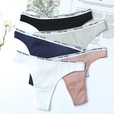 3Pcs Women's Cotton G-String Thong Panties String Underwear Briefs Sexy Lingerie Pants Intimate