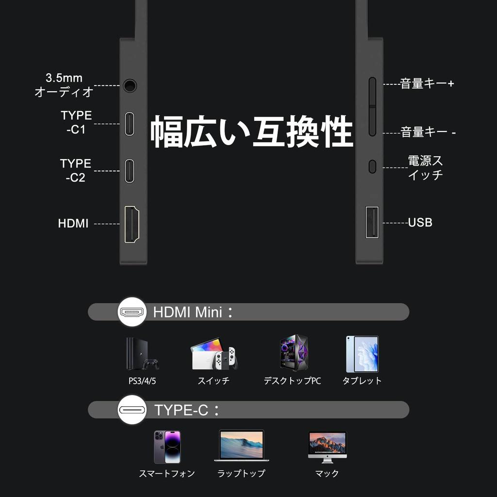14.1-inch Touchscreen Mobile Monitor, 1920*1200 Resolution, IPS Panel, Lightweight, Slim Mobile Display, 16:10 Ratio, Non-Glossy Screen, VESA Complian