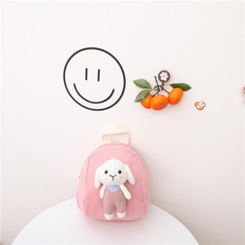 Cute White Belt Pants Cow Rabbit Cat Plush Toy Decoration Children Backpack