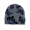 Butterfly pattern knitted hat men's and women's jacquard hat popular hat hip-hop hat alphabet hat trend street