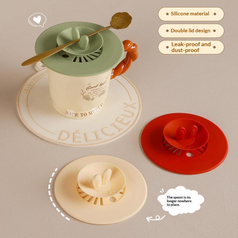 Silicone Cup Lids Mug Covers For Hot And Cold Beverages Antis Dust Reusable Silicone Coffee Cup Lids Gift
