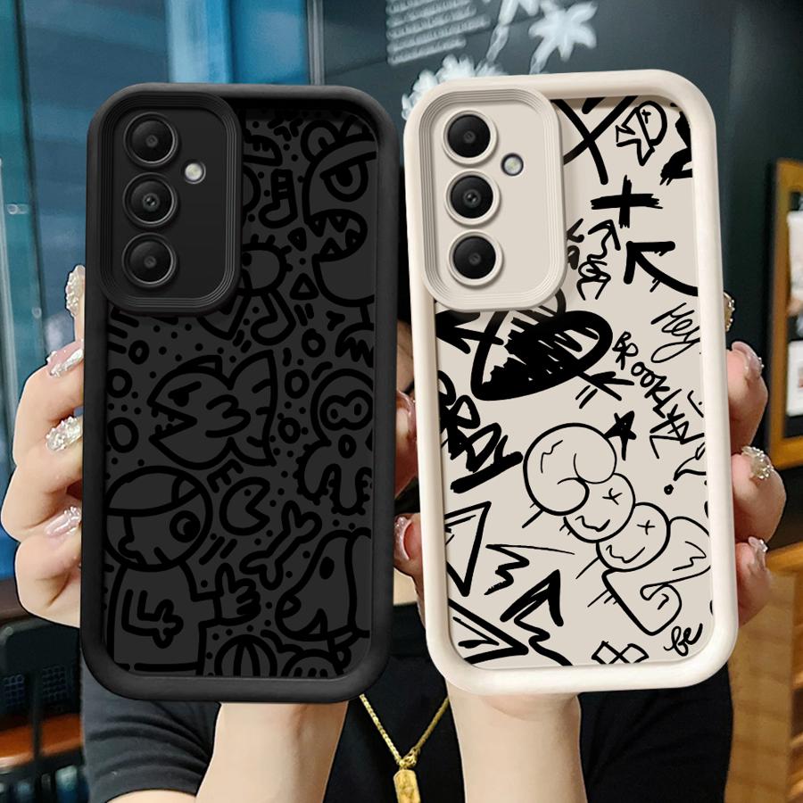 Soft Shell Case for Samsung Galaxy A23 A12 A34 A14 A26 A22 A36 A33 A16 A24 A13 A56 A32 Cartoon Character Graffiti