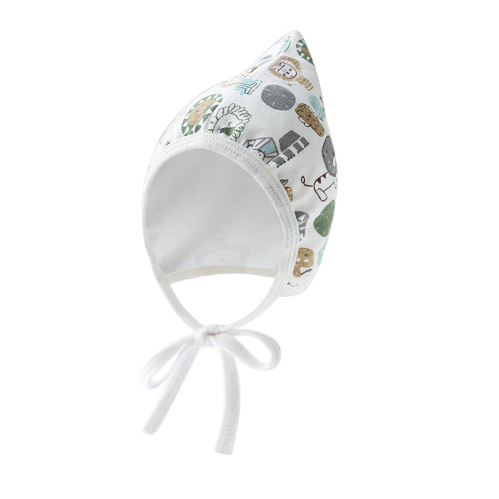 

Дитяча шапочка-вушанка під підборіддям, бавовняна та дихаюча шапочка для новонароджених, вітрозахисна шапочка для голови 6