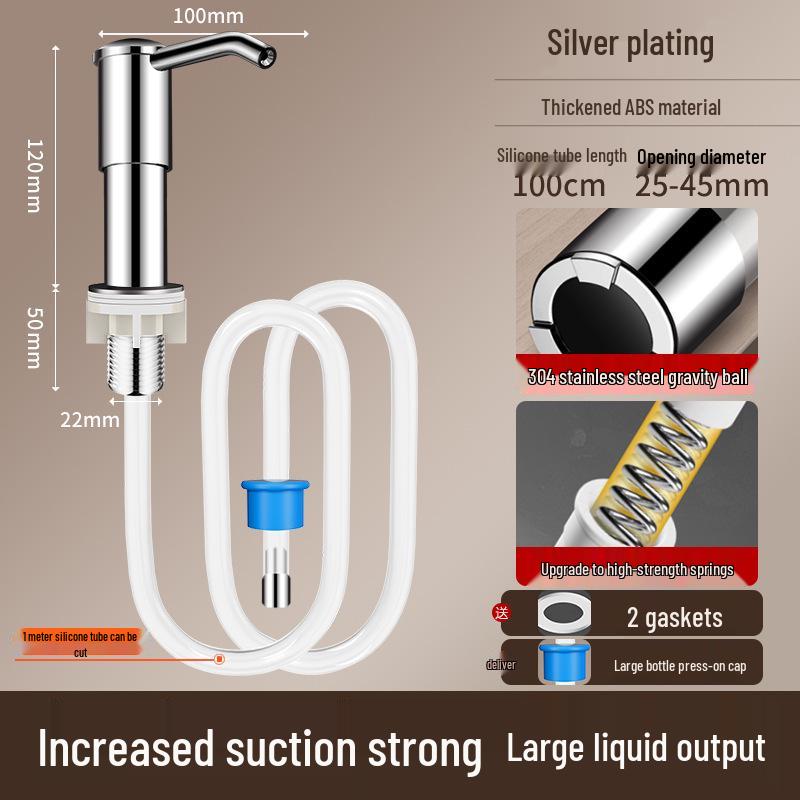 Kitchen Sink Soap Dispenser with Extended Tube for Dishwashing Liquid
