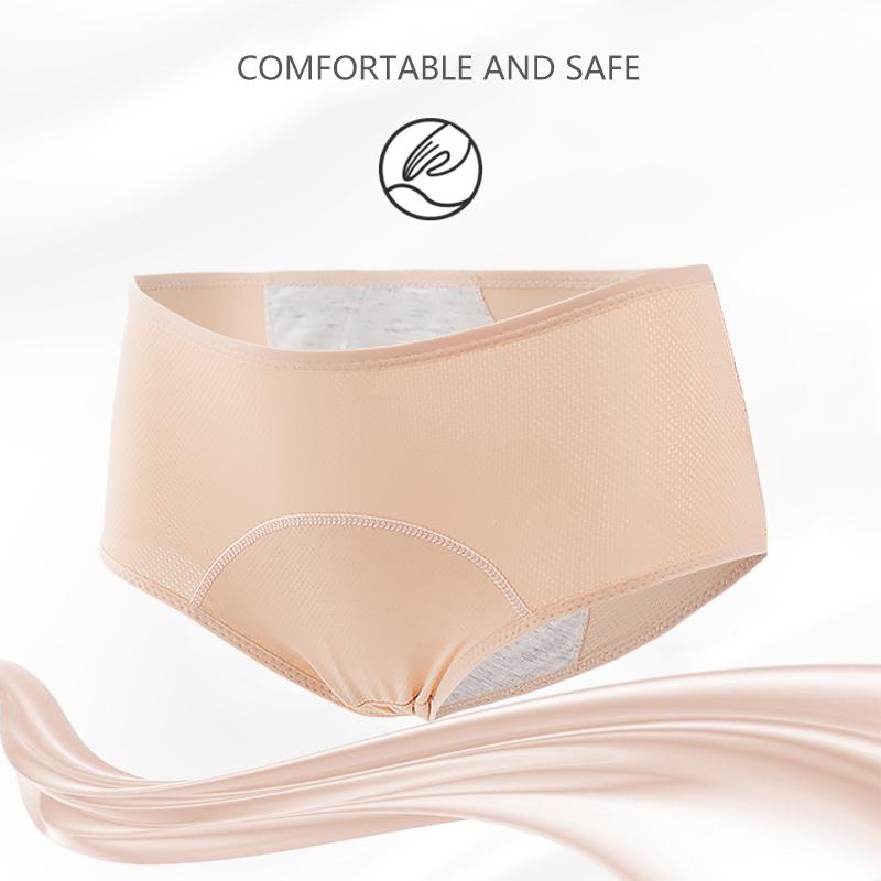 3Pack Women Menstrual Period Breathable Panties Antibacterial Cozy Waterproof Underpants Brief