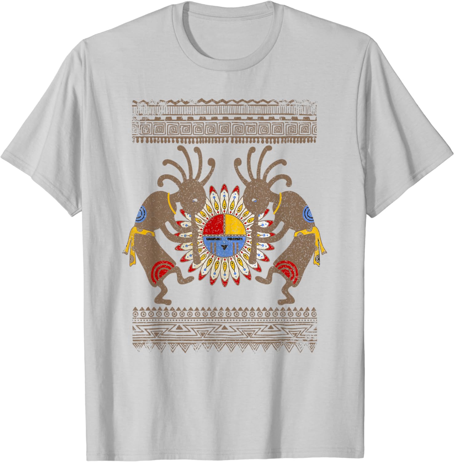 

Vintage Native Tribe Kachina Kokopelli Musicians TShirt 100 Cotton ONeck Summer Short Sleeve Casual Mens Tshirt Size S3XL S