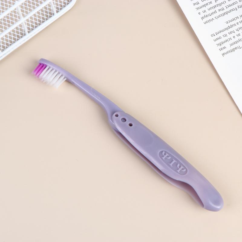 Travel Folding Toothbrush Portable Toothbrush Built In Cover Multi Color Size Collapsible Brush For Trip Daily Use Women Men