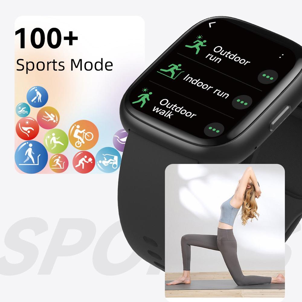 New Fashion Sports Blue Tooth Call Men Women Smart Watch Voice Assistant Waterproof Lady Heart Rate Health Weather Smartwatch