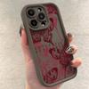 Trendy Butterfly Pattern Wine Red Shockproof Phone Case For iPhone 16 13 15 14 12 11 Pro Max X XR XS 7 8 15 Plus SE2 TPU Cover