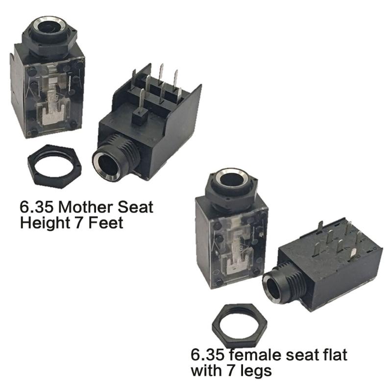 3 Cores Two Channel 6.35mm Microphones Connectors With 7Pin Design For High Fidelitys Signal Transmission