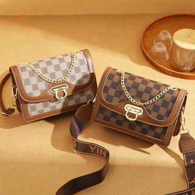 Bag Women's Bag Popular 2025 New Trendy Polyester Small Square Bag Fashion High Sense Versatile Single Shoulder Messenger Bag Women Pu